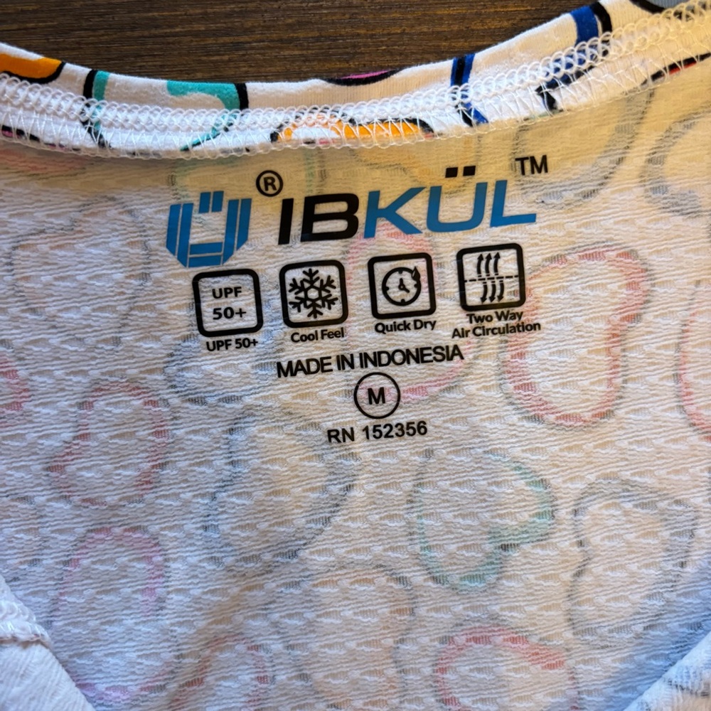 IBKUL Amara Print Tennis Dress Medium UPF 50+ Sleeveless Athletic Golf Dress - Picture 7 of 10
